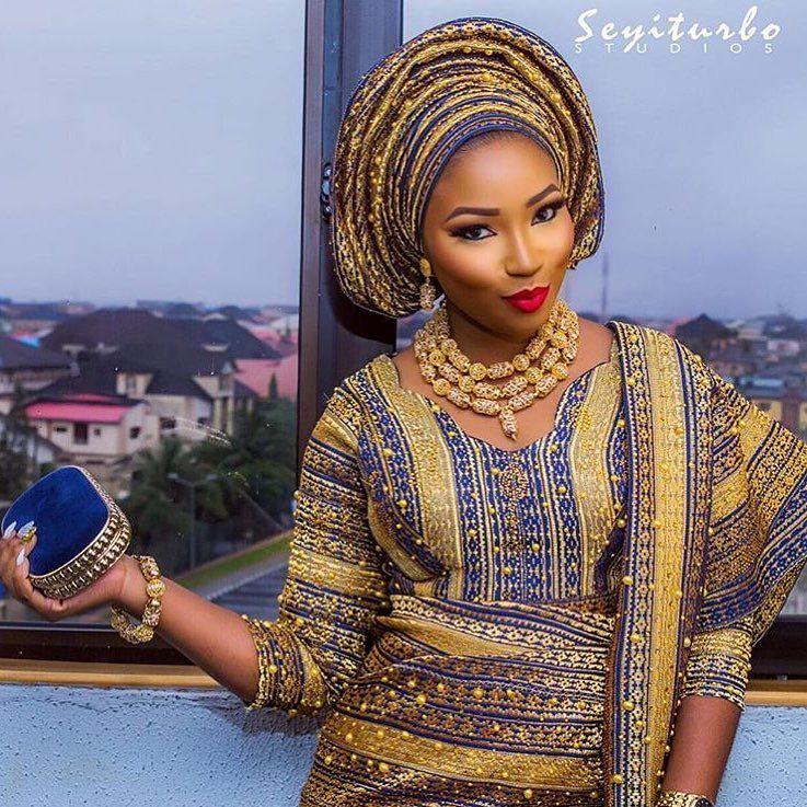 Burgundy Aso Oke Senator Style